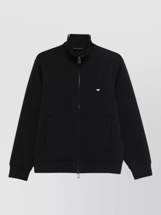 Emporio Armani logo cotton sweatshirt high collar design