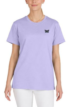 Dalix Butterfly Womens Relaxed Tee in Dark Lavender at Nordstrom, Size Xx-Large