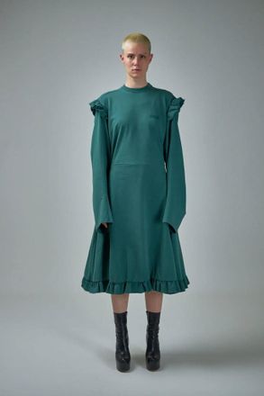 VETEMENTS Ruffle Jersey Dress Police