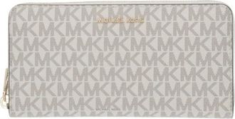 Michael Kors Jet Set Slim Continental Wallet - Dames - Portefeuilles - Beige - ONE Size - Leer - Accessoires