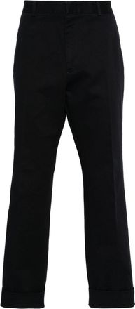 Gucci mid-rise straight-leg chinos - men - Acrylic/Cotton/Cotton/Wool/Polyester - 52 - Blue