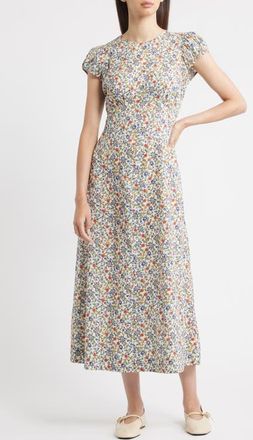 Dôen Rhodia Floral Midi Dress in Crme Prairie De Montagne at Nordstrom, Size Xx-Large