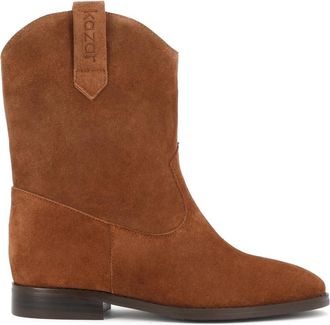 Kazar Peania Booties - Dames - Cowboylaarzen - Bruin - 40 EU - Leer - Schoenen