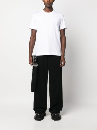 Givenchy Mens 4G Small Logo Embroidered T-Shirt in White Cotton - Size X-Small