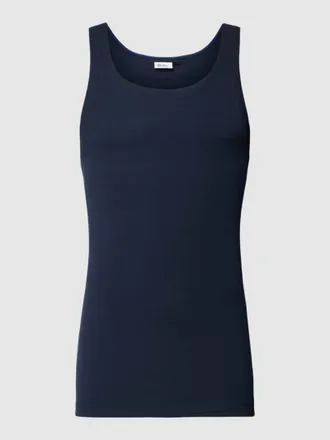 Schiesser Top mit U-Ausschnitt Modell Ludwig in Dunkelblau, Größe XXL