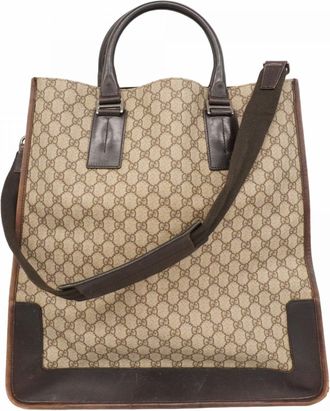 Gucci Brown Pvc Tote Bag (Pre-Owned)
