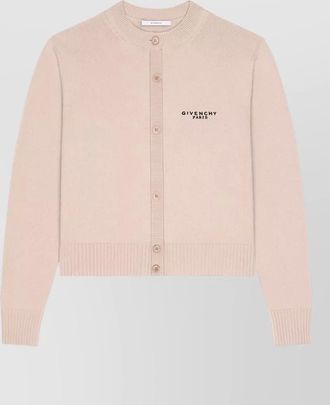 Givenchy crew neck cardigan ribbed trim design