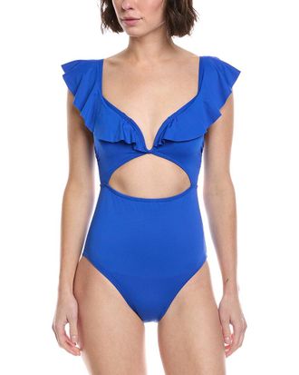 Kate Spade New York Kate Spade New York Ruffle V-Wire One-Piece