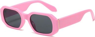 Generic Small Frame Men Vacation Sunglasses Commuter Women Party Vacation Sun Glasses(Pink)