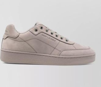 Saint Laurent paneled leather lace-up sneakers