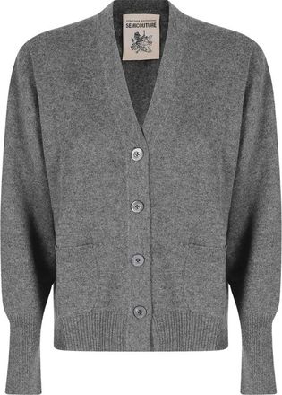 Semicouture Esther Cardigan - - Knitwear - Donna - Grigio - S