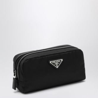 Prada Black Re-Nylon beauty case with logo