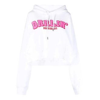 Dsquared2 Hoodies, female, White, Size: M Felpa