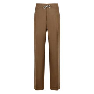 Maison Margiela Broeken, Heren, Beige, S, Wol, Wijde Broek