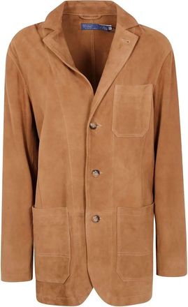 Ralph Lauren Leather & Skinis Sportt Blazer