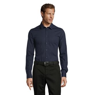 SOLS Heren Blake Stretch Shirt Met Lange Mouwen (Donkerblauw)