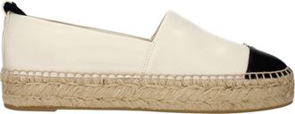 Tory Burch Tory Burch Damess Espadrillas Lichtbeige/Cr&egrave;me Leer