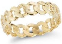 Ember Fine Jewelry Curb Chain Ring in Gold at Nordstrom Rack, Size 8