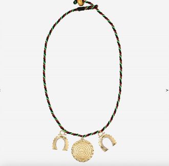 Monoki Womens Medal Necklace In Gold