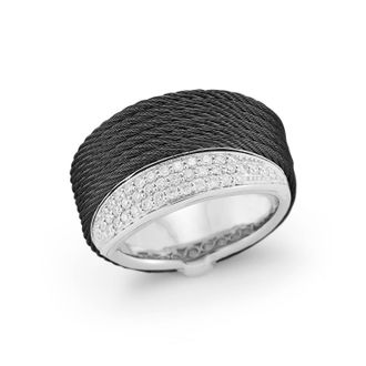 Al&oacute;r Womens Peekaboo Ring In Black