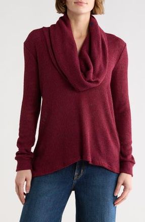 Go Couture Off the Shoulder Asymmetric Sweater in Chilli Oil at Nordstrom Rack, Size X-Large