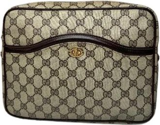 Gucci Pre-owned Vintage Ophidia Clutch - Dames - Vintage Schoudertas - Beige - ONE Size - Vintage