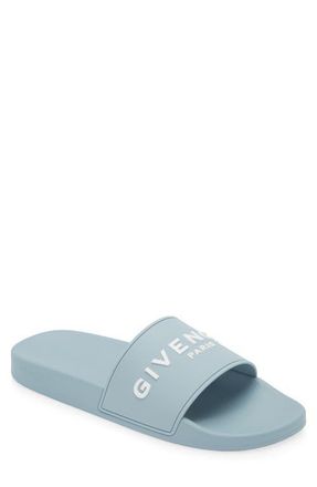 Givenchy Logo Slide Sandal in Sky Blue at Nordstrom, Size 13Us