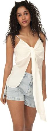 Belle & Bloom First Class Reversible Tie Top in White at Nordstrom, Size X-Small Au