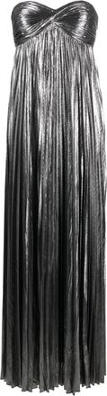Retrofête Zoa pleated maxi dress - women - Polyester/Spandex/Elastane - S - Silver