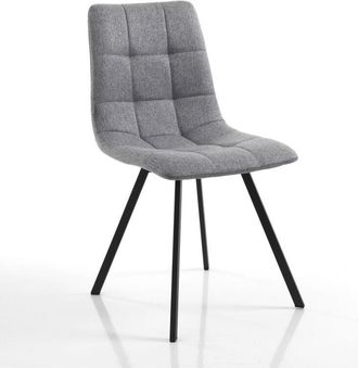 Oresteluchetta Set 4 sedie in tessuto di grigie cm. L.46 P.56 H.85