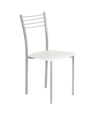 Home Heavenly Pack de 4 sillas con estructura met&aacute;lica y asiento en pvc blanco
