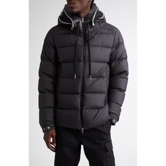 Moncler Cardere Hooded Down Puffer Jacket in Black at Nordstrom, Size 4