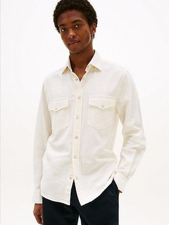 Tommy Hilfiger Smart Casual Regular Linen Blend Shirt