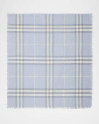 Burberry Giant Check Wool Scarf