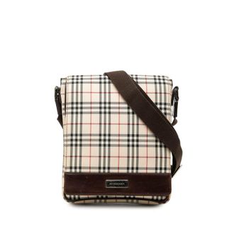 Burberry Pre-owned Burberry House Check Canvas Flap Crossbody Ladies TLS9VF15T9AINII7