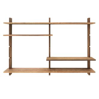 Hannun Estanter&iacute;a modular de pared en madera de color marr&oacute;n claro
