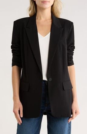 Leith Oversize Peak Lapel Blazer in Black at Nordstrom Rack, Size X-Large