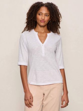 Sanctuary Rolled Sleeve Lightweight Tee In White