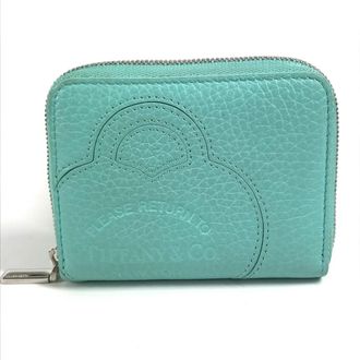 Tiffany & Co. Blue Leather Coin Purse/Coin Case (Pre-Owned)