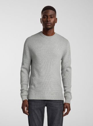 Le 31 Mens Waffle knit sweater