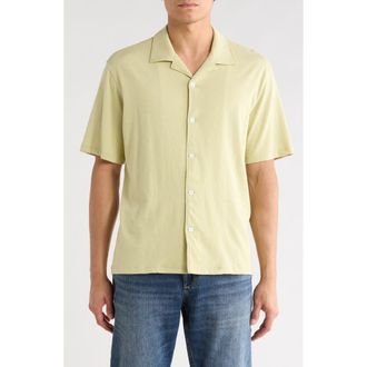Rag & Bone Slub Cotton Camp Shirt in Yellow at Nordstrom Rack, Size Xx-Large