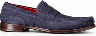 Jeffery West Mens Hunt The Idler Handstitched Moccasin - Navy Leather - Size UK 9.5