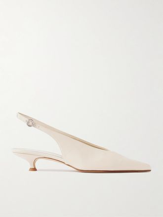 Aeyde D&eacute;collet&eacute; Slingback In Pelle Camila - Crema