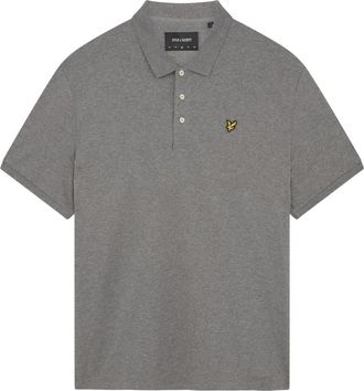 Lyle & Scott Effen Piqu&eacute; Polo - Heren - Polos - Grijs - M - Katoen - Tops