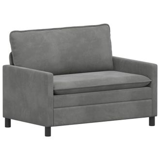 vidaXL Sof&aacute; Gris Oscuro 126 X 81 X 87,5 Cm Terciopelo Vidaxl