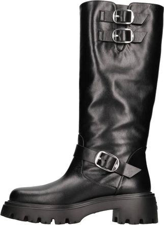 Stuart Weitzman Schoenen, Dames, Zwart, 38 EU, Leer, Emerson Moto Boot