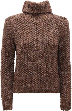 Dolce & Gabbana K681 M7M19 Rolkraagtrui - Dames - Coltruien - Bruin - M - Truien & Vesten