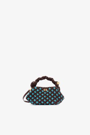 Ganni Brown Mini Bou Bag in Braided