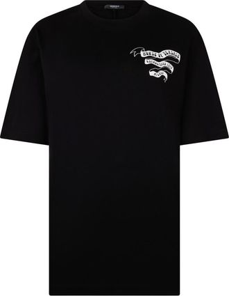 Versace Black Regular Crew Neck T-Shirt