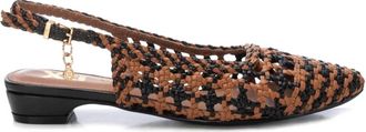 Xti Womens Braided Flats In Camel